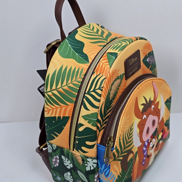 NEW Loungefly Disney The Lion King Timon & Pumbaa Mini Backpack - Picture 5 of 7